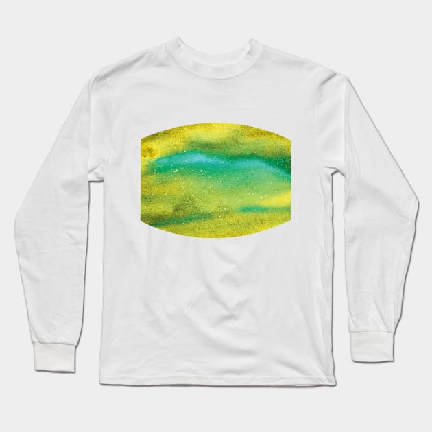 Jungle Green Galaxy Long Sleeve T-Shirt by KindlyHarlot